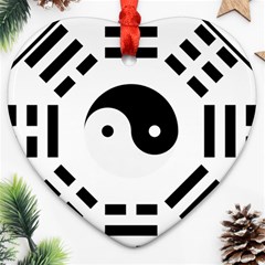 Bagua Yin Yang Yang Yin Chinese Ornament (heart) by Pakrebo