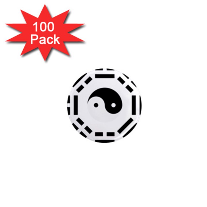 Bagua Yin Yang Yang Yin Chinese 1  Mini Magnets (100 pack) 