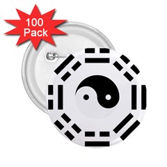 Bagua Yin Yang Yang Yin Chinese 2 25  Buttons (100 Pack)  by Pakrebo