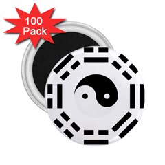 Bagua Yin Yang Yang Yin Chinese 2 25  Magnets (100 Pack)  by Pakrebo