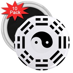 Bagua Yin Yang Yang Yin Chinese 3  Magnets (10 Pack)  by Pakrebo