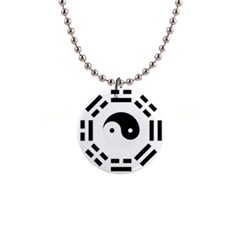 Bagua Yin Yang Yang Yin Chinese 1  Button Necklace by Pakrebo