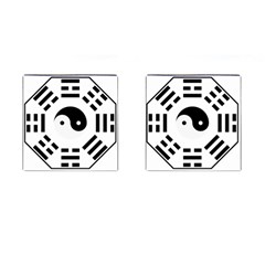 Bagua Yin Yang Yang Yin Chinese Cufflinks (square) by Pakrebo