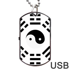 Bagua Yin Yang Yang Yin Chinese Dog Tag Usb Flash (two Sides) by Pakrebo