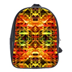 Mosaic Structure Grain Mode School Bag (large) by Pakrebo