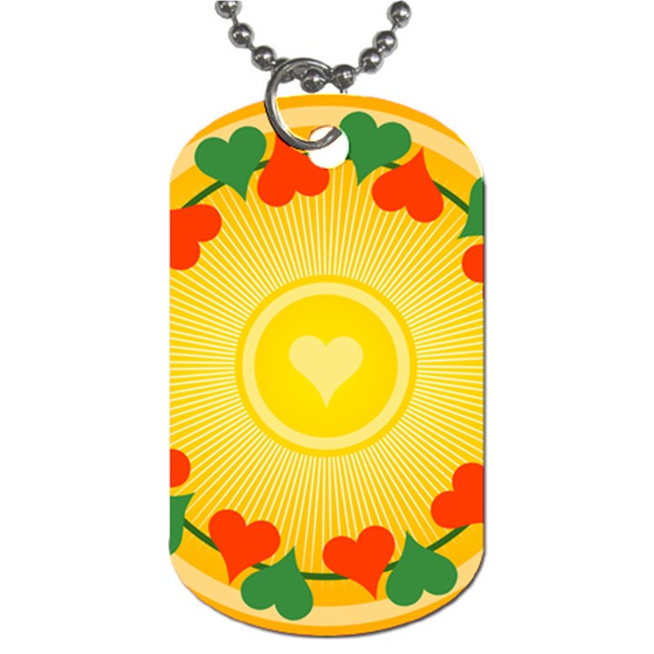 Mandala Floral Round Circles Dog Tag (One Side)