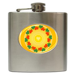 Mandala Floral Round Circles Hip Flask (6 Oz) by Pakrebo