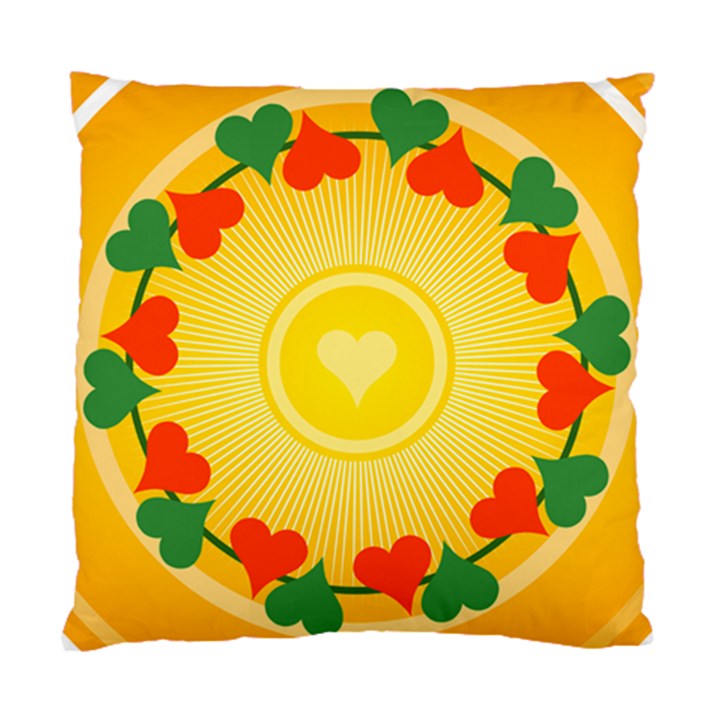 Mandala Floral Round Circles Standard Cushion Case (One Side)