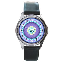 Mandala Circles Meditation Round Metal Watch by Pakrebo