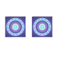 Mandala Circles Meditation Cufflinks (square) by Pakrebo