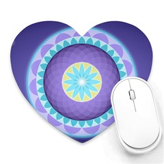 Mandala Circles Meditation Heart Mousepads by Pakrebo