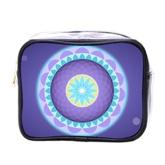 Mandala Circles Meditation Mini Toiletries Bag (one Side) by Pakrebo