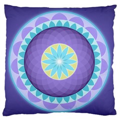 Mandala Circles Meditation Large Flano Cushion Case (one Side) by Pakrebo