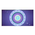 Mandala Circles Meditation Satin Shawl Front