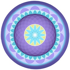 Mandala Circles Meditation Wooden Puzzle Round