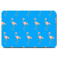 Flamenco Birds Exotic Nice Pink Large Doormat  by Pakrebo