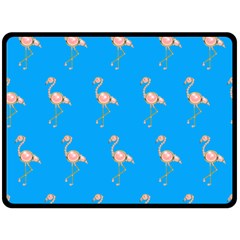 Flamenco Birds Exotic Nice Pink Fleece Blanket (large)  by Pakrebo