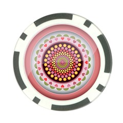 Mandala Zentangle Floral Round Poker Chip Card Guard by Pakrebo