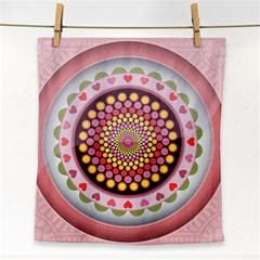 Mandala Zentangle Floral Round Face Towel by Pakrebo