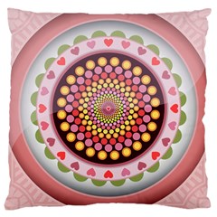 Mandala Zentangle Floral Round Large Cushion Case (two Sides) by Pakrebo