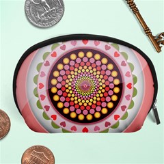 Mandala Zentangle Floral Round Accessory Pouch (large) by Pakrebo