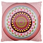 Mandala Zentangle Floral Round Large Flano Cushion Case (Two Sides) Front