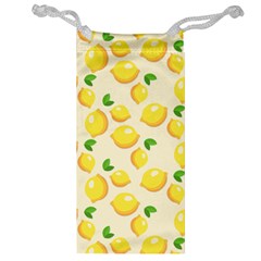 Fruits Template Lemons Yellow Jewelry Bag by Pakrebo