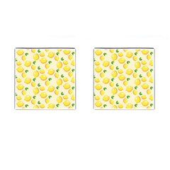 Fruits Template Lemons Yellow Cufflinks (square) by Pakrebo