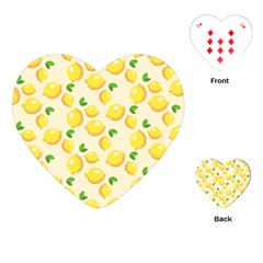 Fruits Template Lemons Yellow Playing Cards Single Design (heart) by Pakrebo