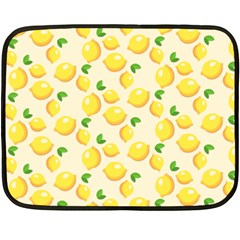 Fruits Template Lemons Yellow Double Sided Fleece Blanket (mini)  by Pakrebo