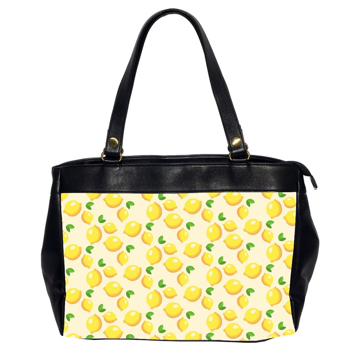 Fruits Template Lemons Yellow Oversize Office Handbag (2 Sides)