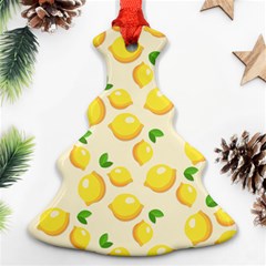 Fruits Template Lemons Yellow Christmas Tree Ornament (two Sides) by Pakrebo