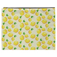 Fruits Template Lemons Yellow Cosmetic Bag (xxxl) by Pakrebo