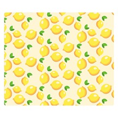 Fruits Template Lemons Yellow Double Sided Flano Blanket (small)  by Pakrebo