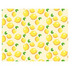 Fruits Template Lemons Yellow Double Sided Flano Blanket (medium)  by Pakrebo