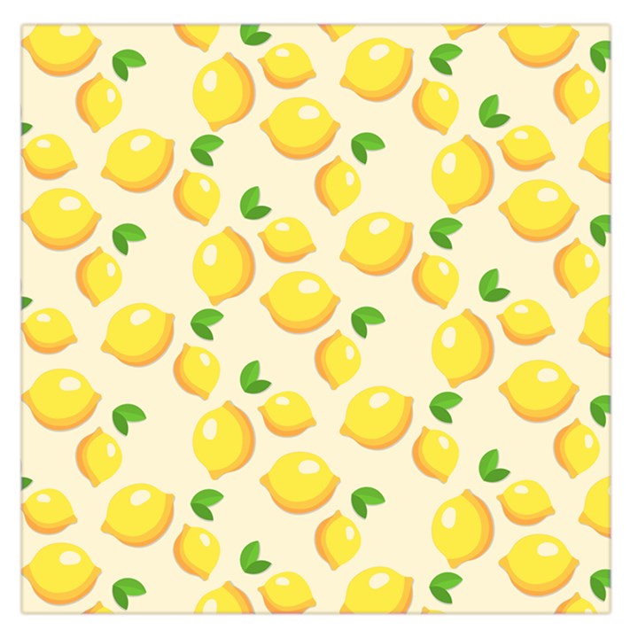 Fruits Template Lemons Yellow Large Satin Scarf (Square)