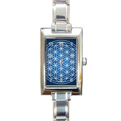 Mandala Flower Of Life Rectangle Italian Charm Watch by Pakrebo