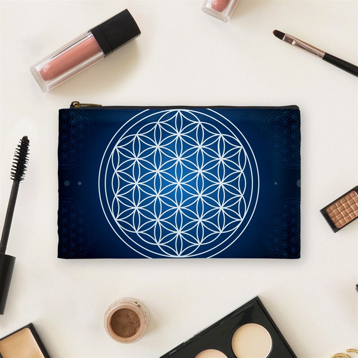 Mandala Flower Of Life Cosmetic Bag (Medium)