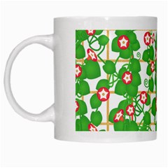 Flowering Vine Vine Ivy Flowers White Mugs by Pakrebo