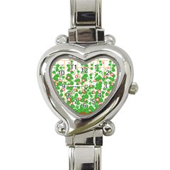 Flowering Vine Vine Ivy Flowers Heart Italian Charm Watch by Pakrebo