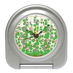 Flowering Vine Vine Ivy Flowers Travel Alarm Clock by Pakrebo