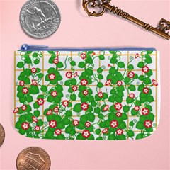 Flowering Vine Vine Ivy Flowers Large Coin Purse by Pakrebo