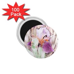 Iris Digital Painting Flower Pastel 1 75  Magnets (100 Pack)  by Pakrebo