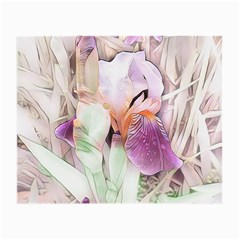 Iris Digital Painting Flower Pastel Small Glasses Cloth (2 Sides) by Pakrebo