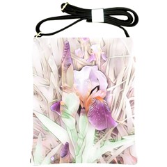 Iris Digital Painting Flower Pastel Shoulder Sling Bag by Pakrebo