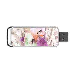 Iris Digital Painting Flower Pastel Portable Usb Flash (two Sides) by Pakrebo