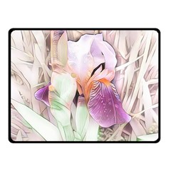 Iris Digital Painting Flower Pastel Double Sided Fleece Blanket (small)  by Pakrebo