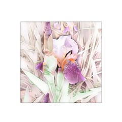 Iris Digital Painting Flower Pastel Satin Bandana Scarf by Pakrebo