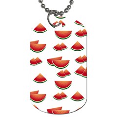 Summer Watermelon Pattern Dog Tag (two Sides) by Pakrebo