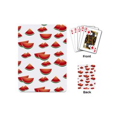 Summer Watermelon Pattern Playing Cards Single Design (mini) by Pakrebo